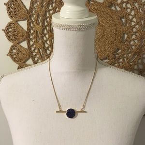 Gold and Blue Modern Necklace